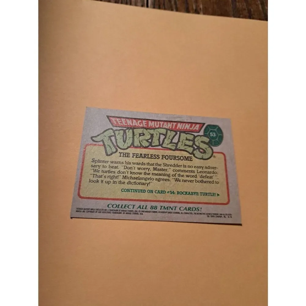 1989 Topps TMNT Trading Card 53 Teenage Mutant Ninja Turtles